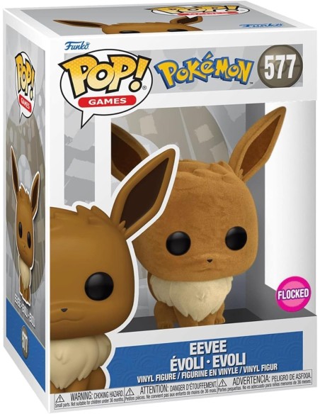 Funko Pop Pokemon - Eeve Évoli-Evoli (Flocked)